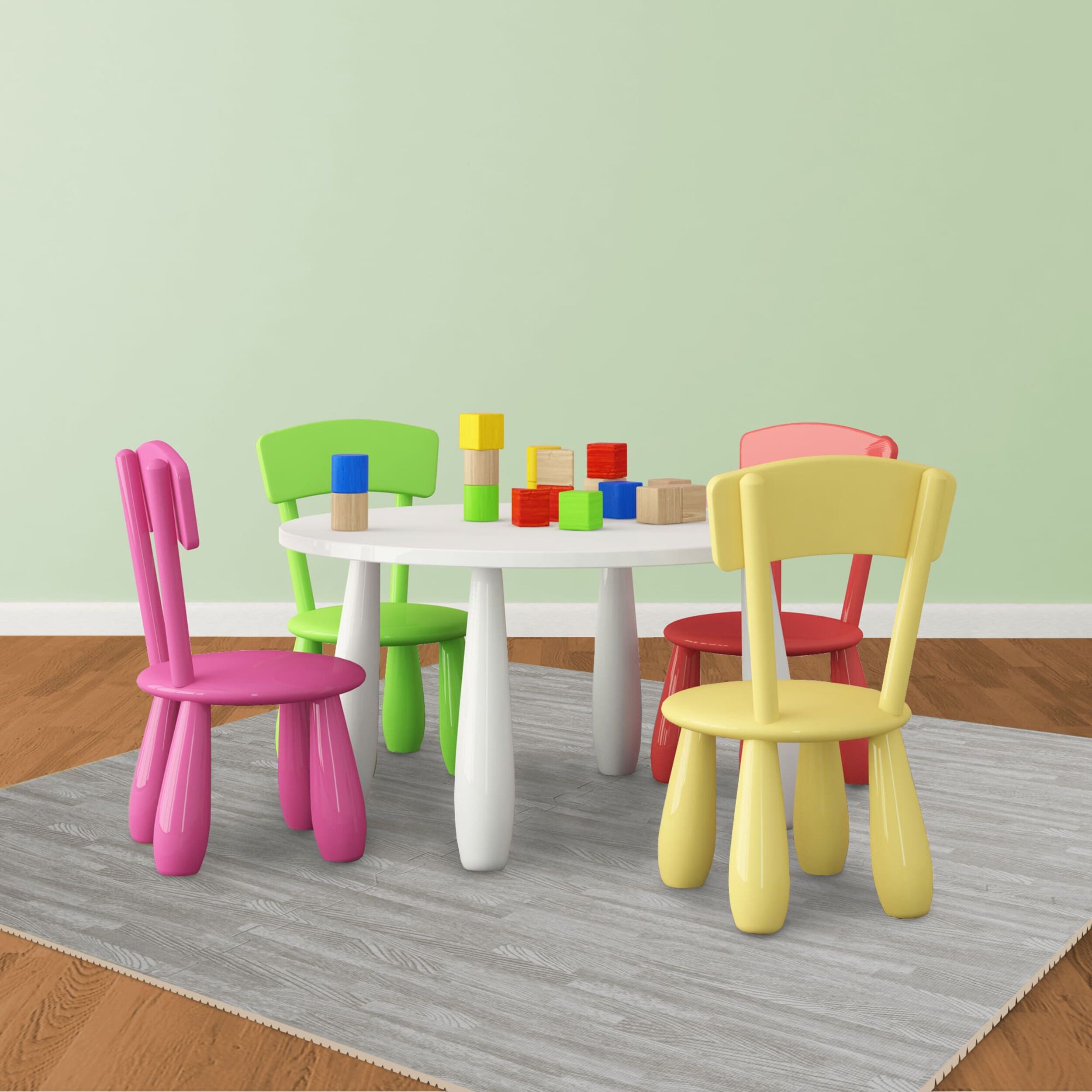 Interlocking Foam 24x24 Anti Fatigue Floor Tiles 4 tiles/16 Sq. Ft. - Grey, GREY, alternate image number 1