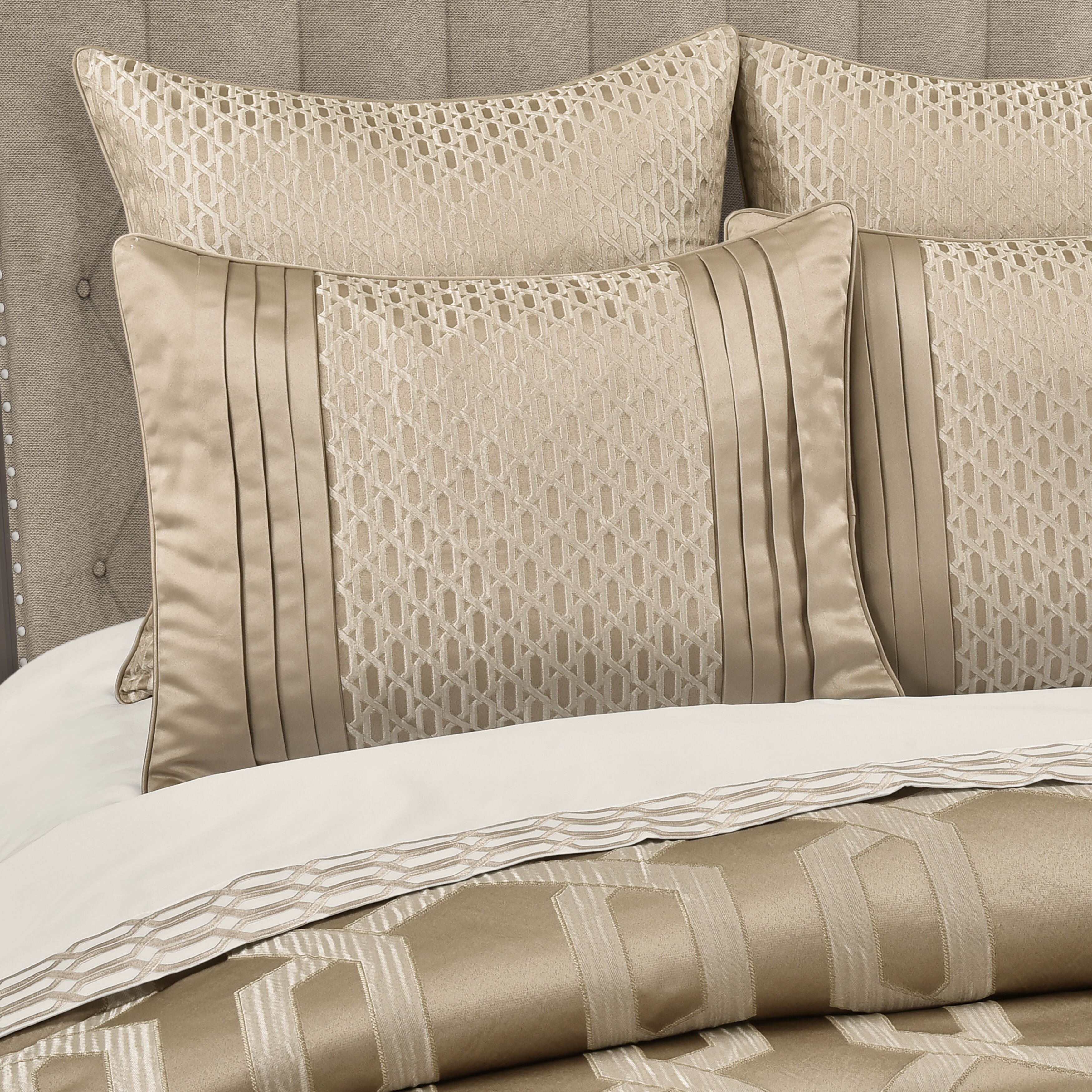 OLYMPUS FULL/QUEEN 3PC. COMFORTER SET, SAND, alternate image number 2