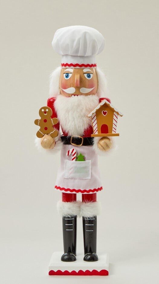 12 inches Chef Nutcracker, GINGERBREAD HOUSE, hi-res image number 0