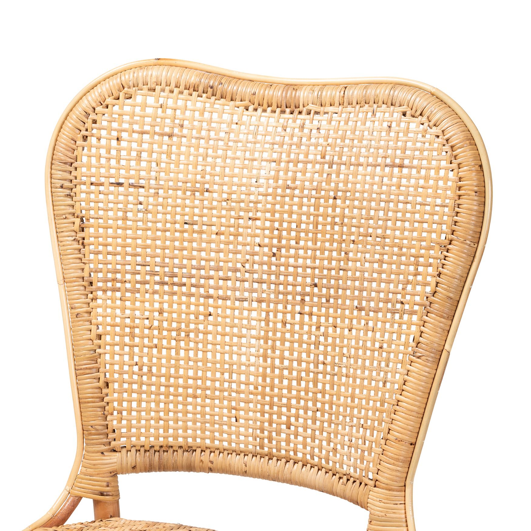 Irene Modern Bohemian Natural Rattan Dining Chair, , alternate image number 10