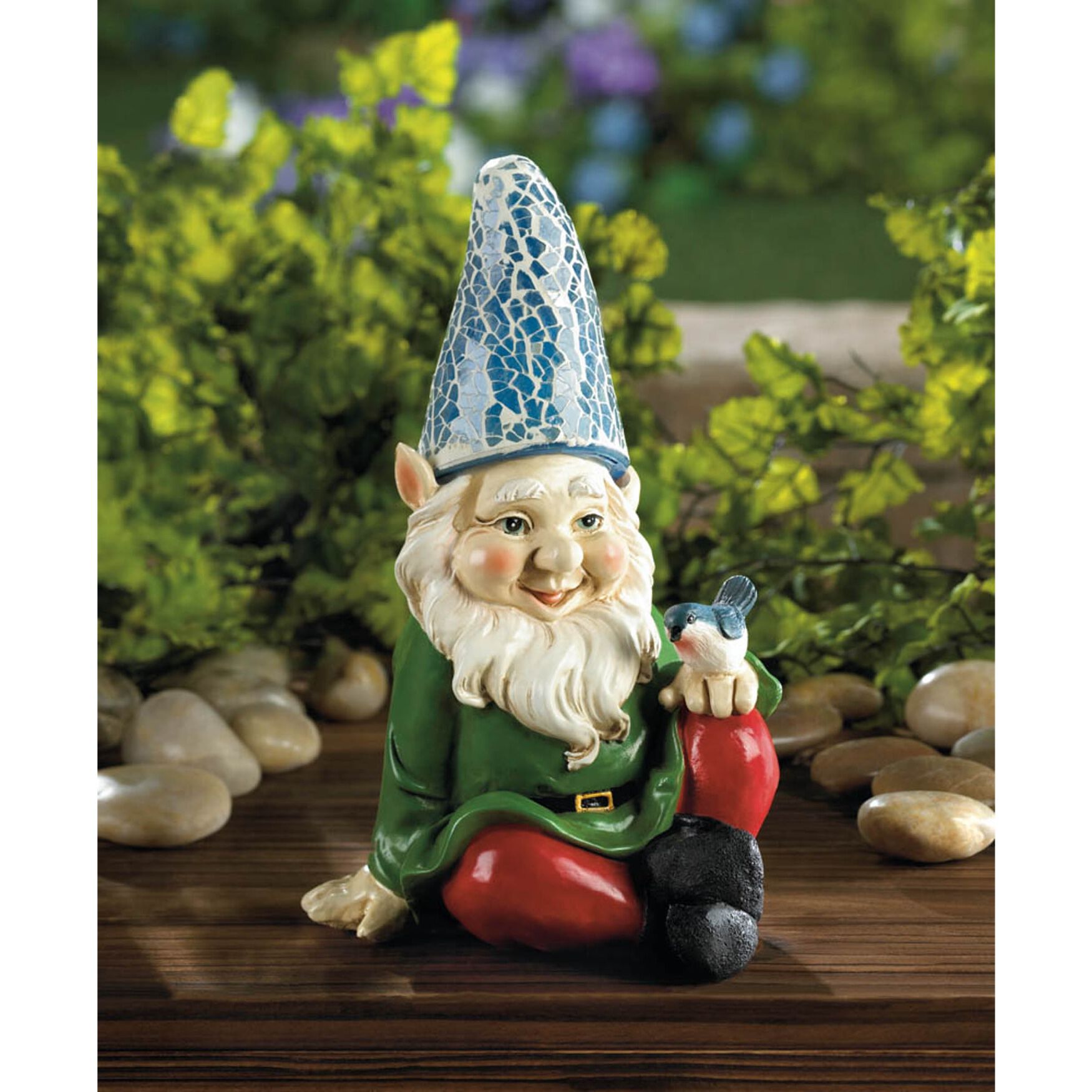 Cheery Gnome Solar Statue, , on-hover image number 1
