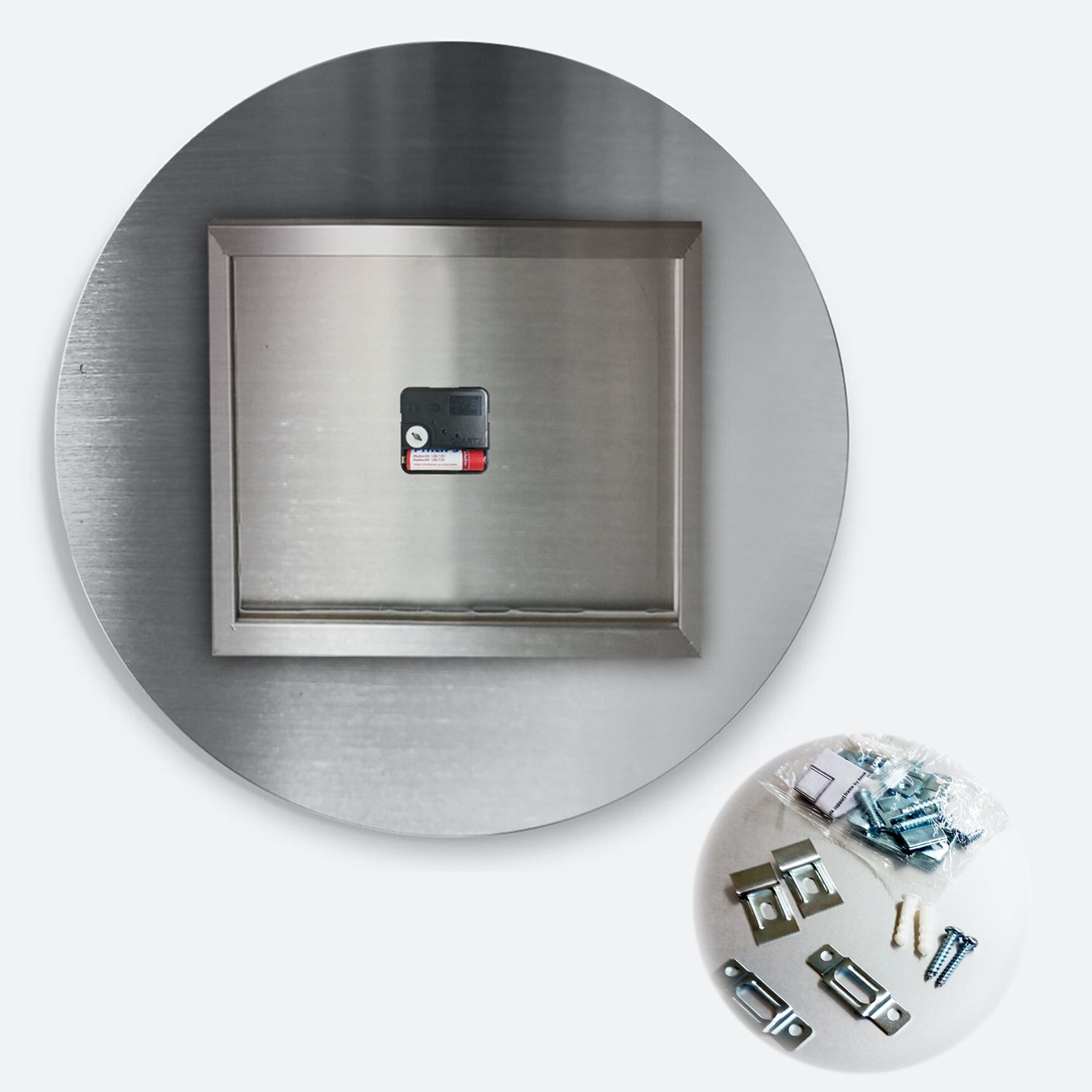 Symmetrical Blue Gold Fractal Flower Modern Wall Clock, , alternate image number 3