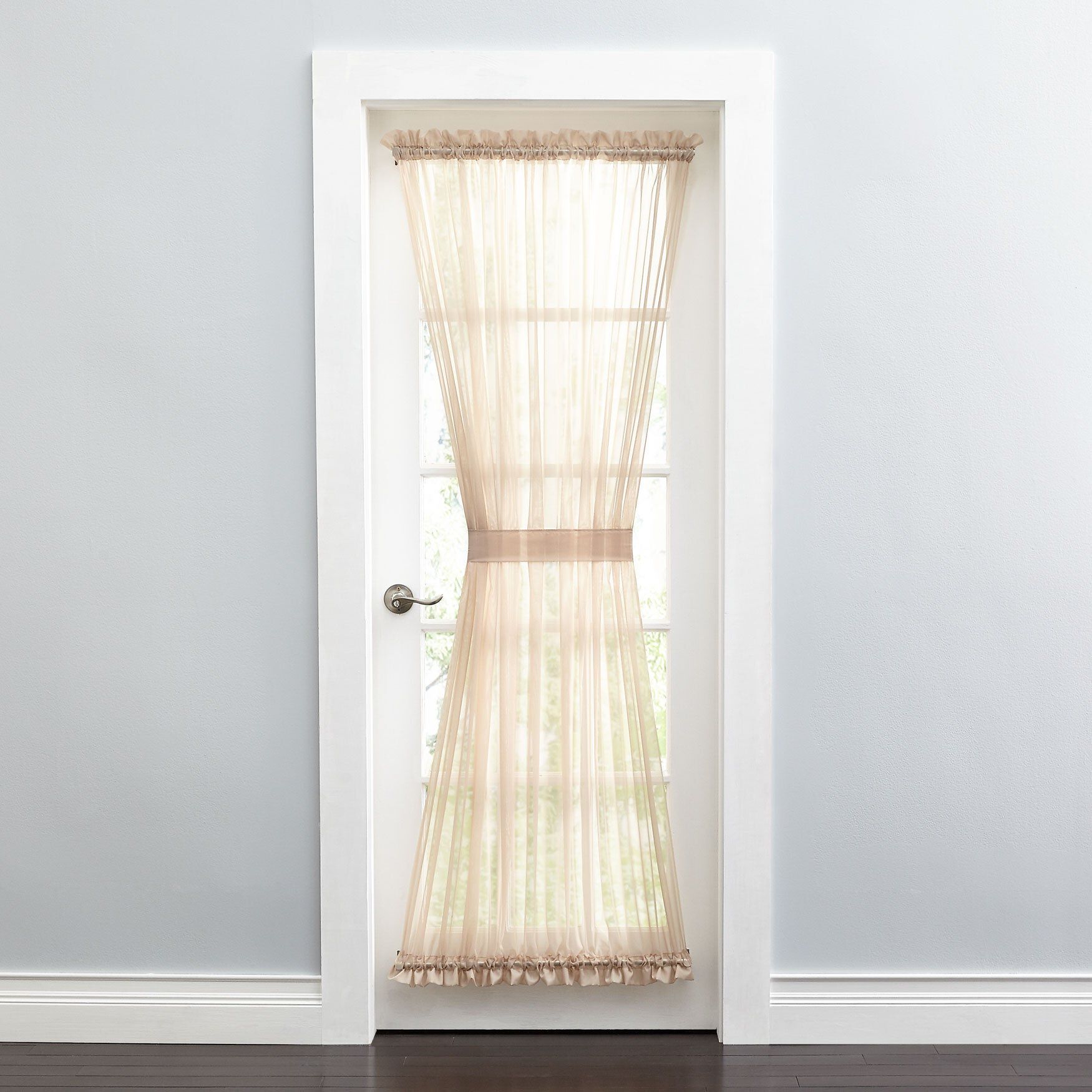 BH Studio Sheer Voile Door Panel With Tiebacks