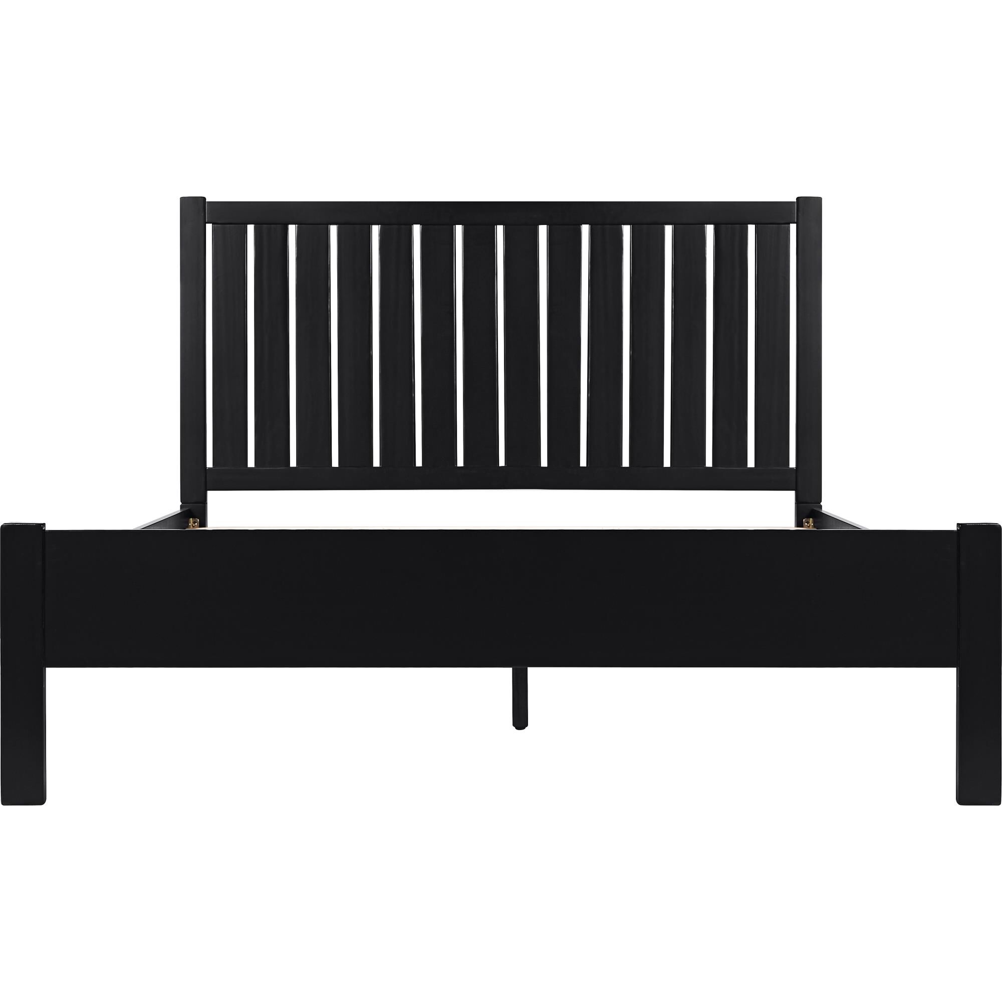 Graham Wooden Platform Bed in Black, Queen, BLACK, alternate image number 3