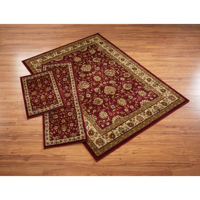 3-PC Embrace Border Rug Set, RED, hi-res image number null