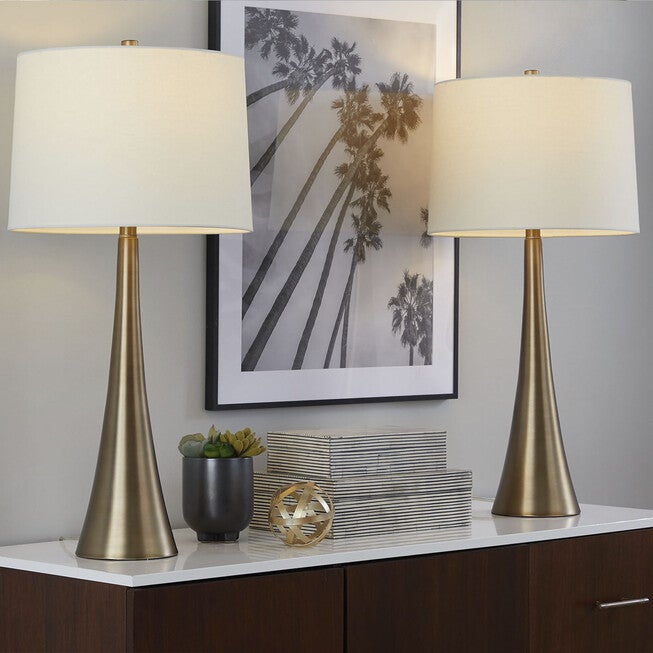 Diana 29.5 inches Metal Table Lamp - Set Of 2, , alternate image number null