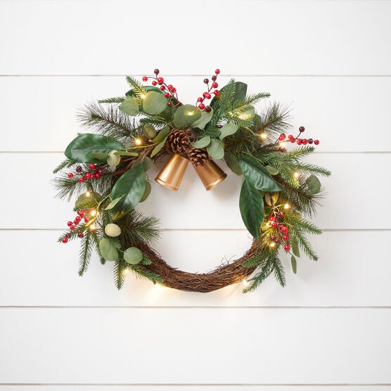 18&quot; Pre-Lit Meri Wreath, MULTI