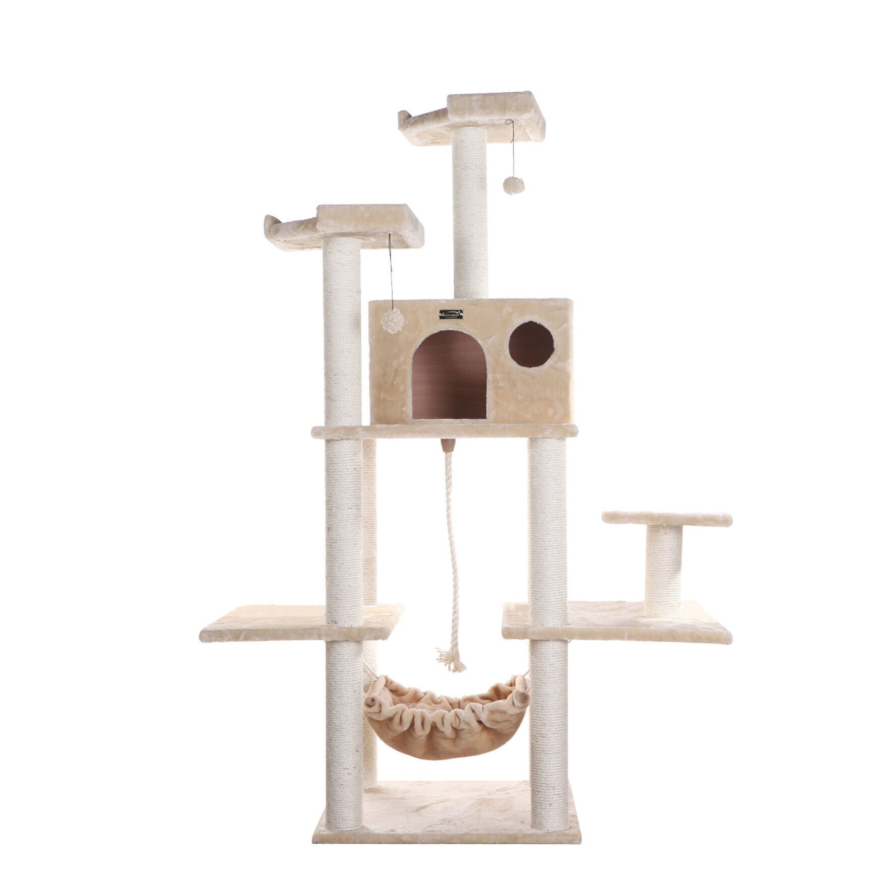 Real Wood 72 inches Condo Sratching Post Cat Tree, , alternate image number 2