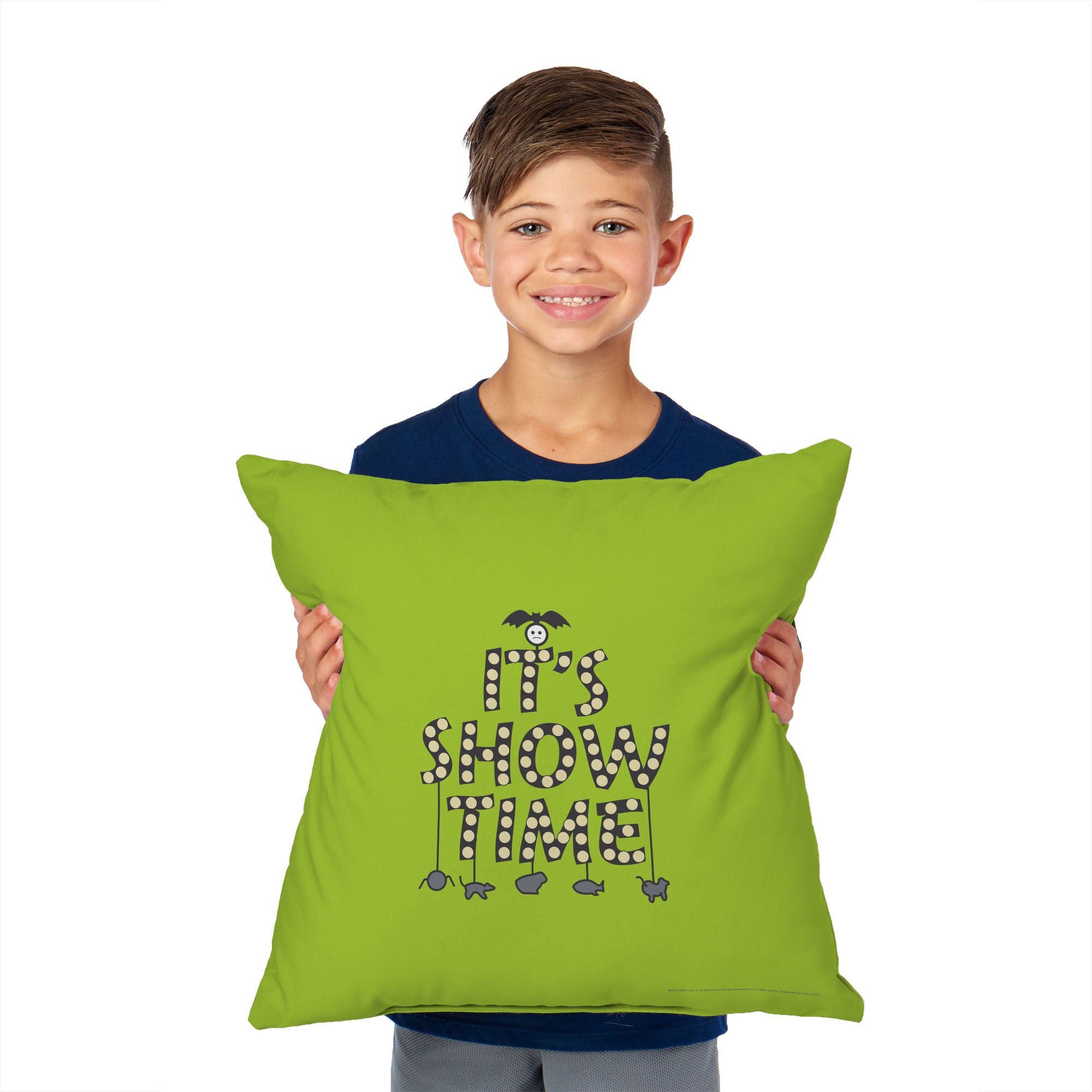 Warner Bros. Beetlejuice It's Showtime Throw Pillow 18X18 Inches, GREEN, on-hover image number 1