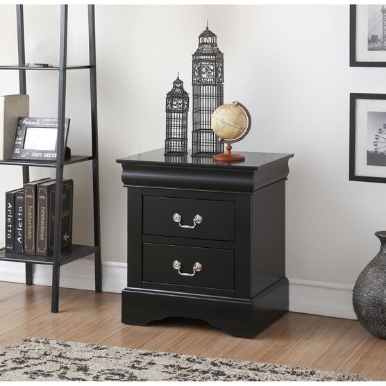 Nightstand Bedroom, BLACK, hi-res image number null