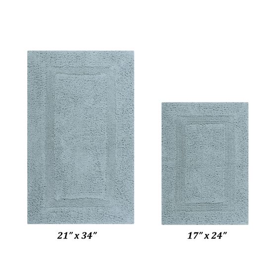 Lux Collectionis Bath Mat Rug 2 Piece Set (17" x 24" | 21" x 34"), BLUE, hi-res image number null