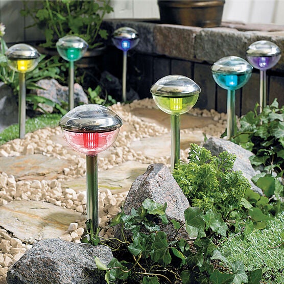 Color Changing Solar Lights, Set of 8, MULTI, hi-res image number null