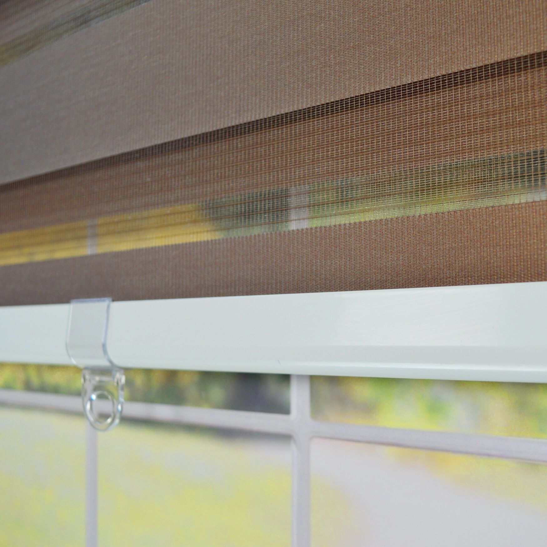 Cordless Zebra Slimline Privacy Window Shade Window, , alternate image number 8