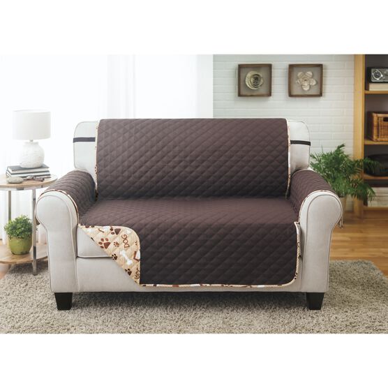 Printed Reversible Quilted Love Seat Protector, , alternate image number null