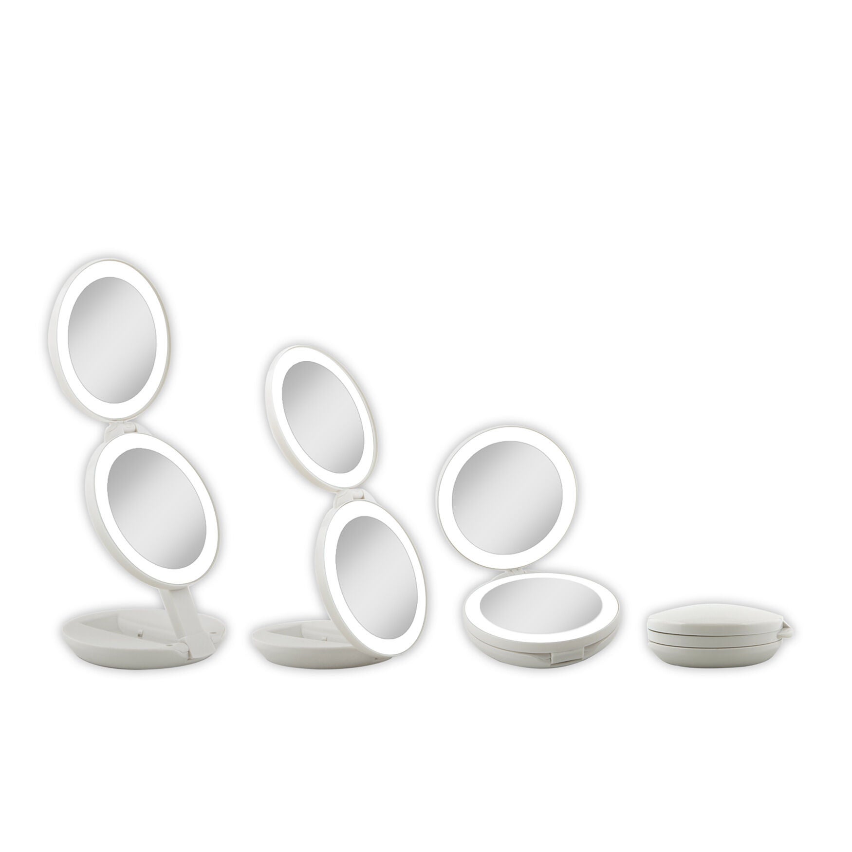 Dual LED Lighted Travel Mirror 10X/1X, , on-hover image number 1