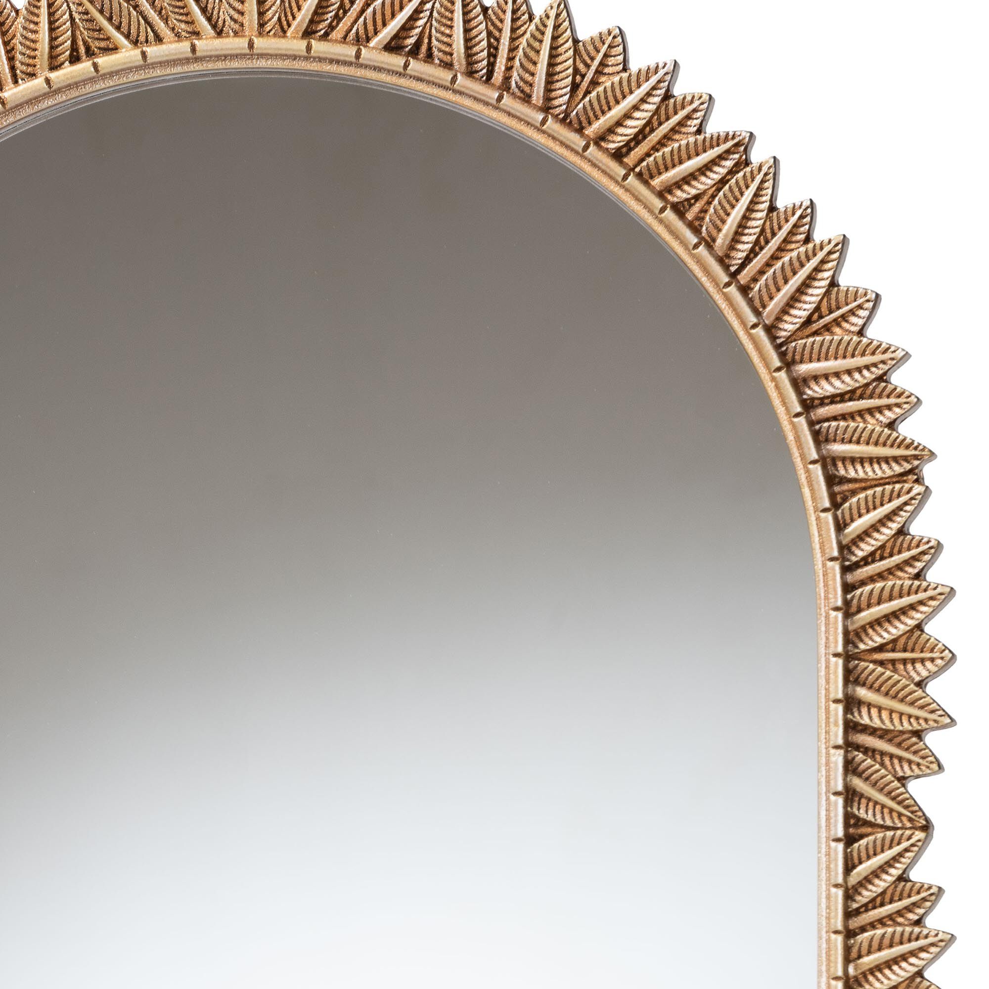 Caitlin Antique Gold Finished Wood Arch Accent Wall Mirror, GOLDEN, alternate image number 2