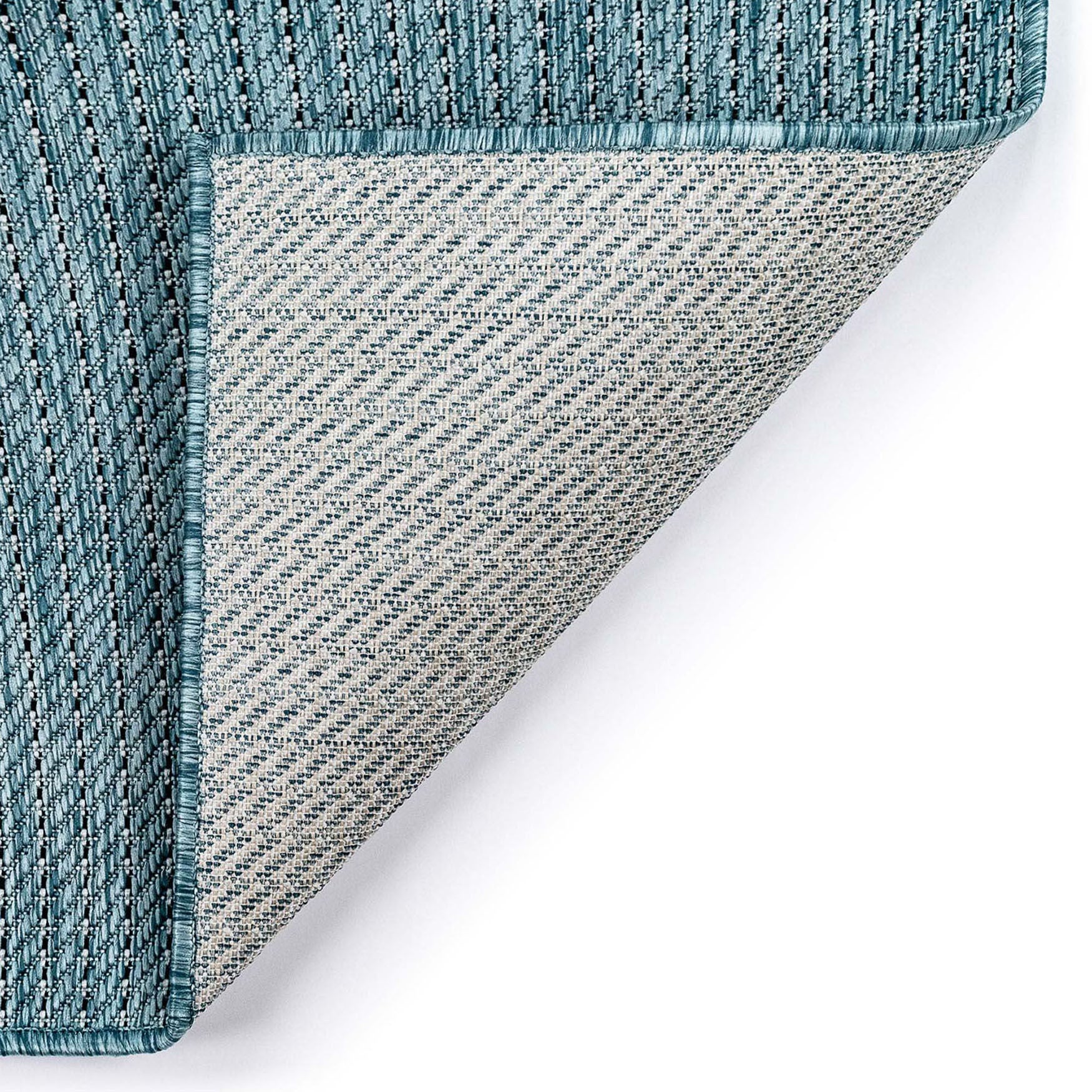 Carmel Texture Stripe Indoor/Outdoor Area Rug Aqua, , on-hover image number 1