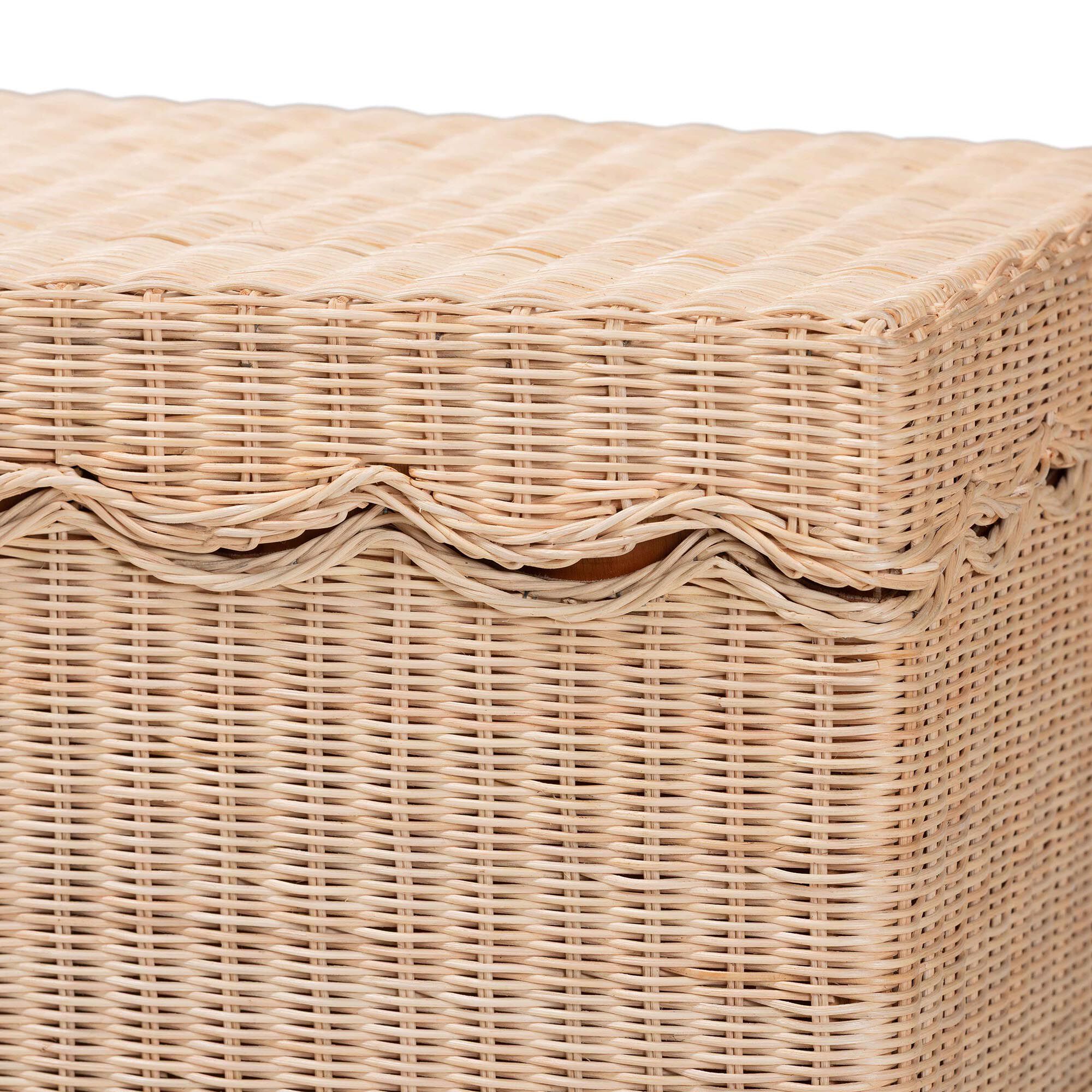 Damita Scallop Natural Rattan Chest, NATURAL, alternate image number 6