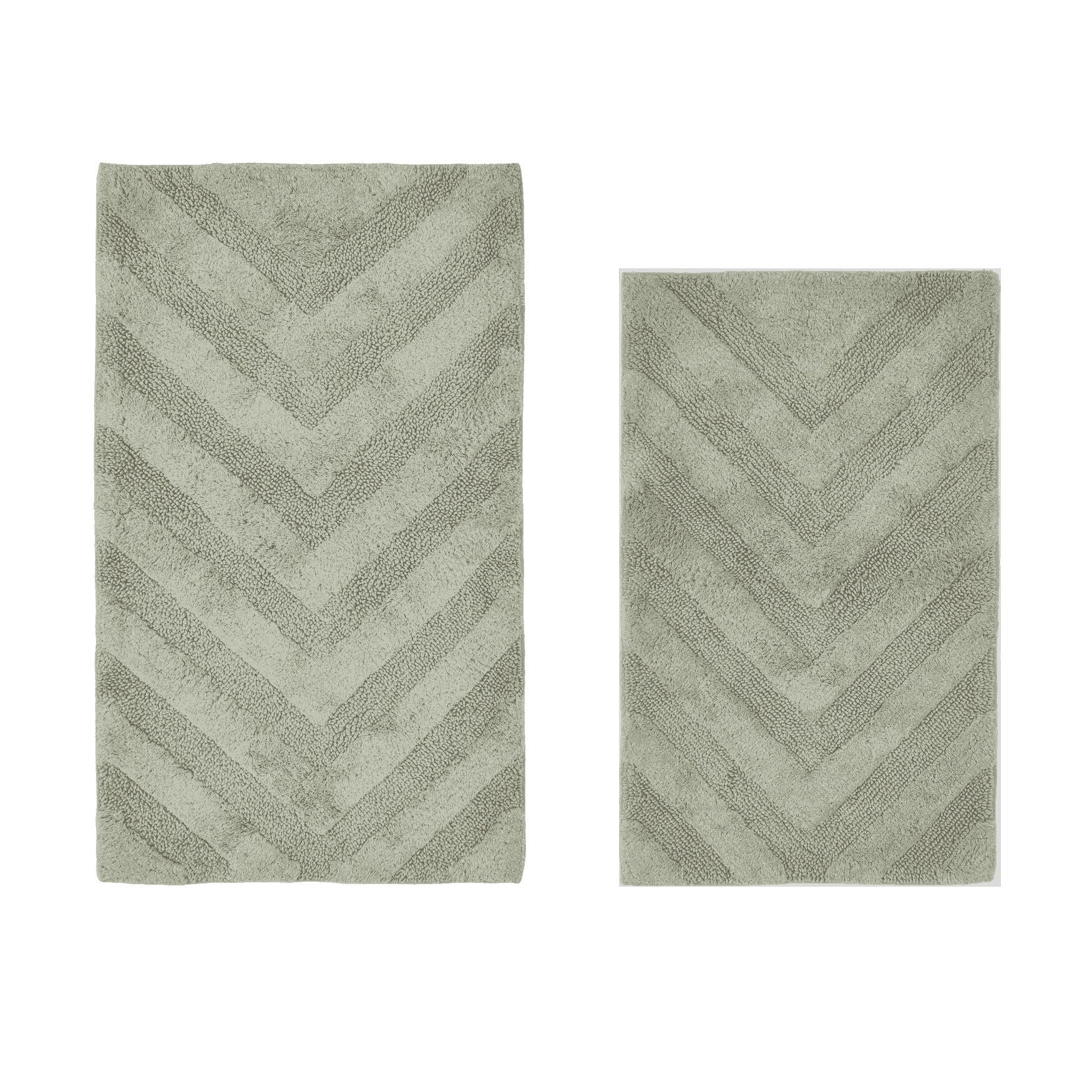 Hugo Collection 100% Cotton 2 Piece (21 inches X 34 inches | 24 inches X 40 inches) Bath Rug Set, SAGE, hi-res image number 0