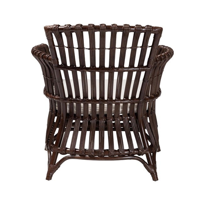 Brooklyn Bohemian Very Dark Brown Rattan Arm Chair, DARK BROWN, alternate image number 4