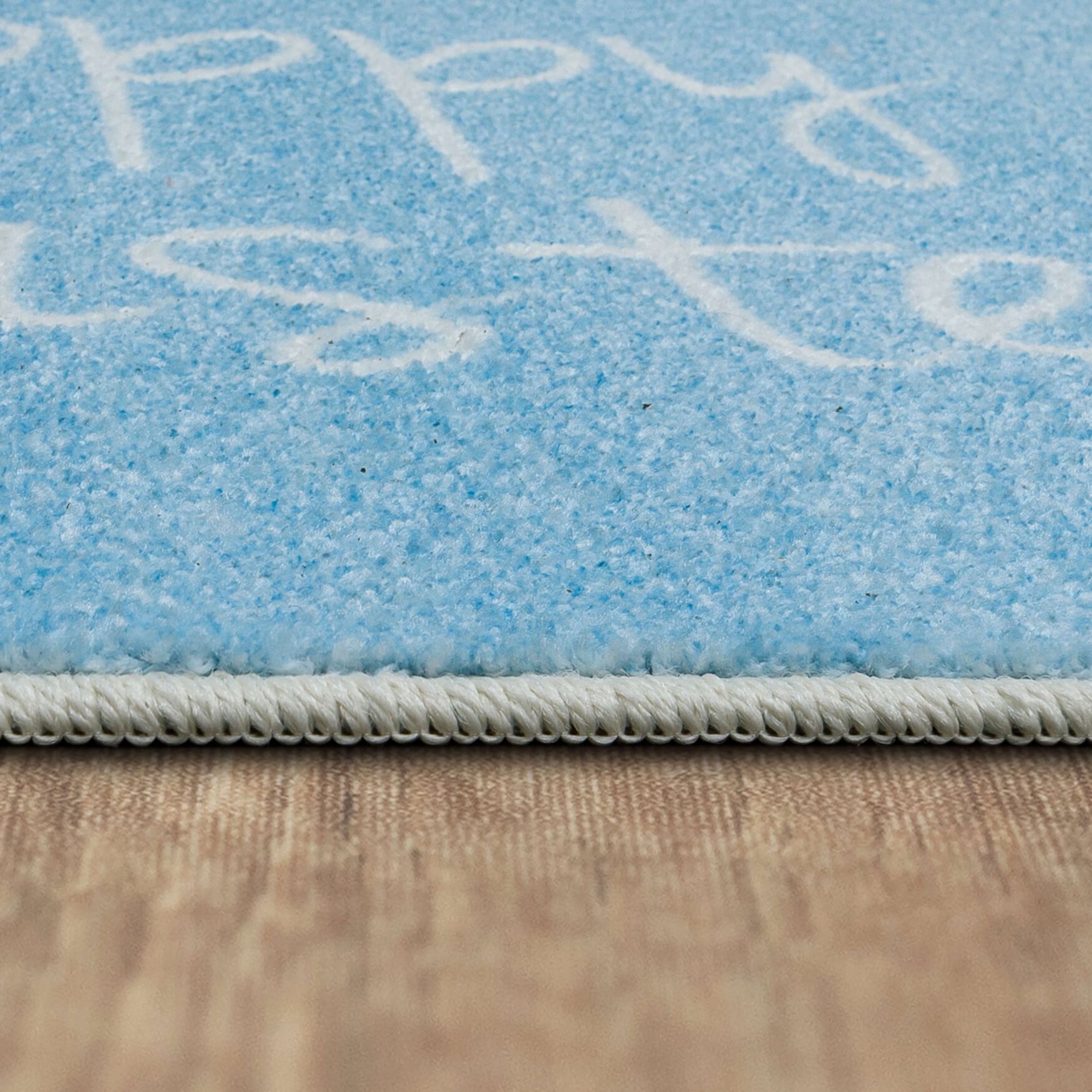 Hoppy Easter Bunny Light Blue Kitchen Rug, , alternate image number 4