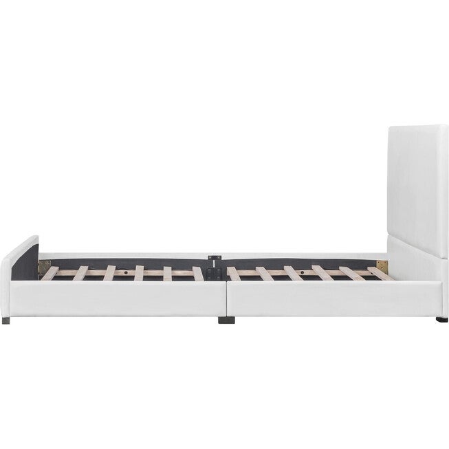Abbey Platform Bed, Beige, Queen, WHITE, alternate image number 9