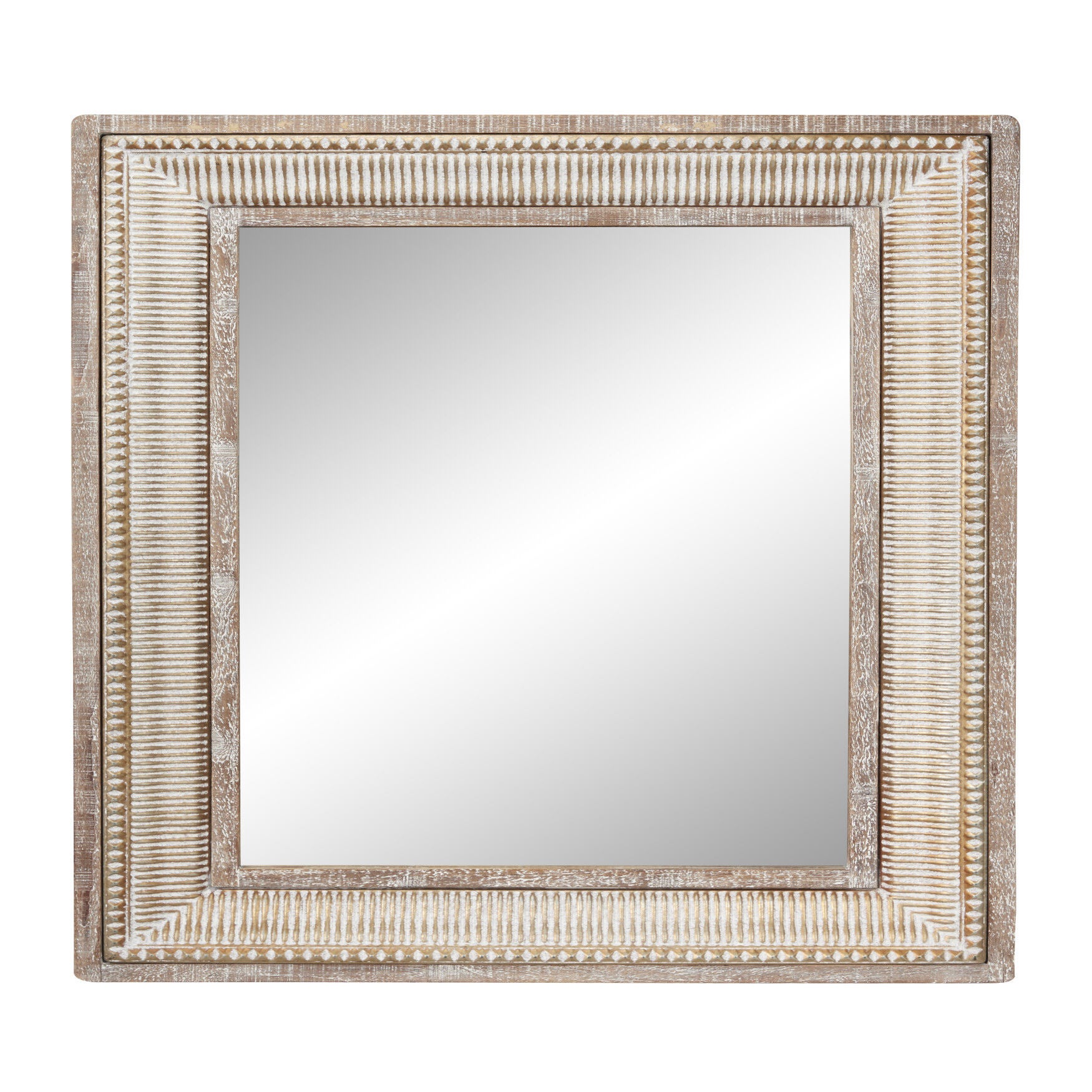 Brown Farmhouse Metal Wall Mirror, , alternate image number 2