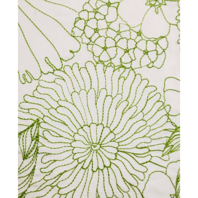 Fine Line Embroidered Floral 14x21 Indoor Outdoor Decorative Lumbar Pillow, , alternate image number 4