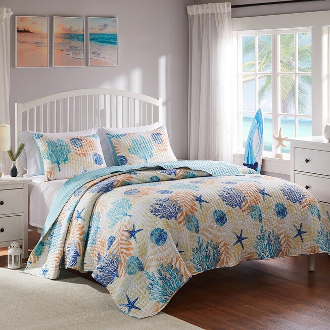 Montego Quilt And Pillow Sham Set, , on-hover image number 1
