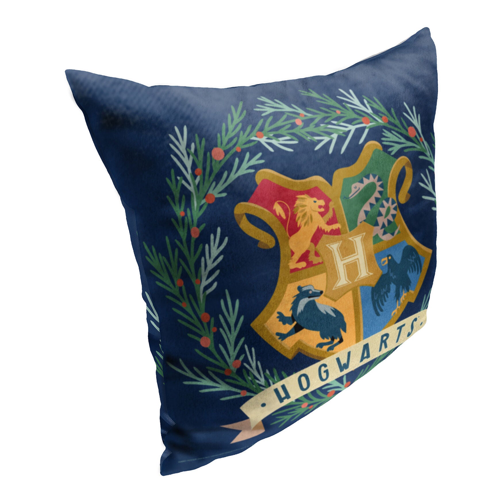 Wb Harry Potter Hogwarts Wreath Printed Throw Pillow, , on-hover image number 1