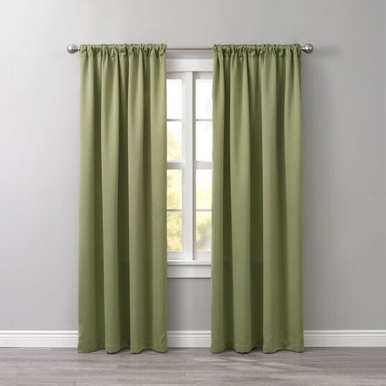 BH Studio Room-Darkening Rod-Pocket Panel, SAGE, hi-res image number null