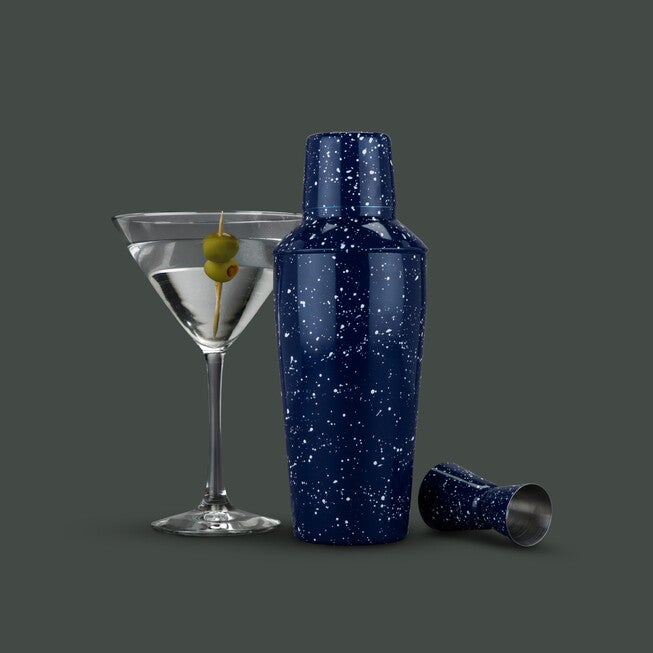 Enamel Cocktail Shaker And Jigger Set, , alternate image number 3