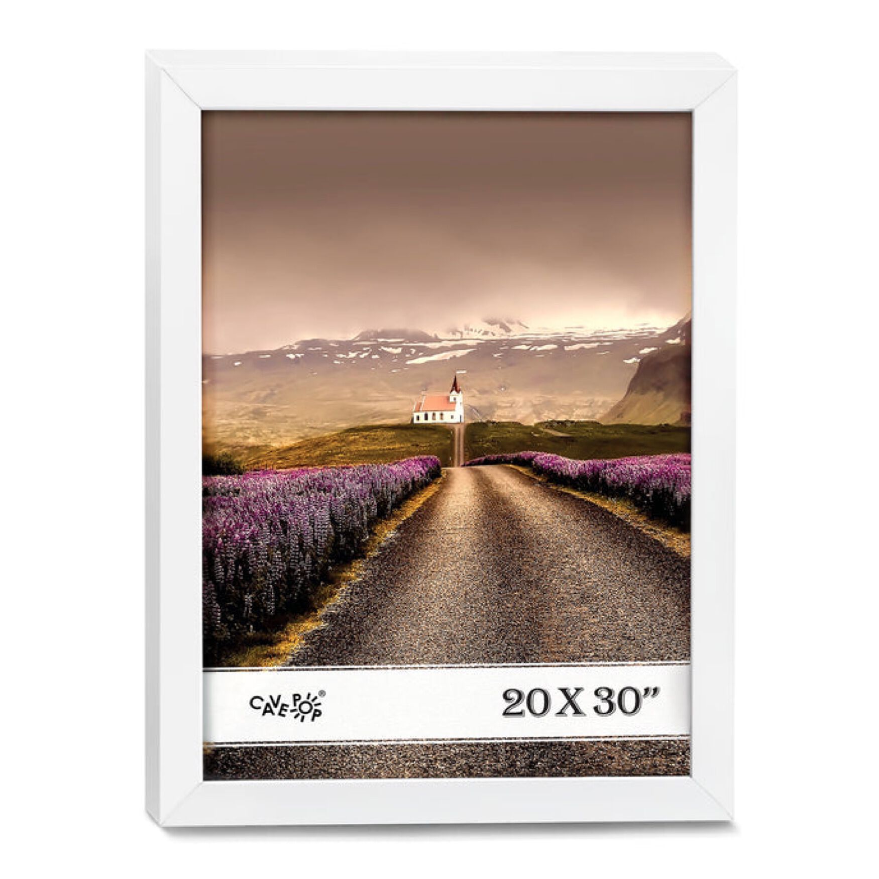 Black Wood Picture Frame With Polished Plexiglass, WHITE, hi-res image number 0