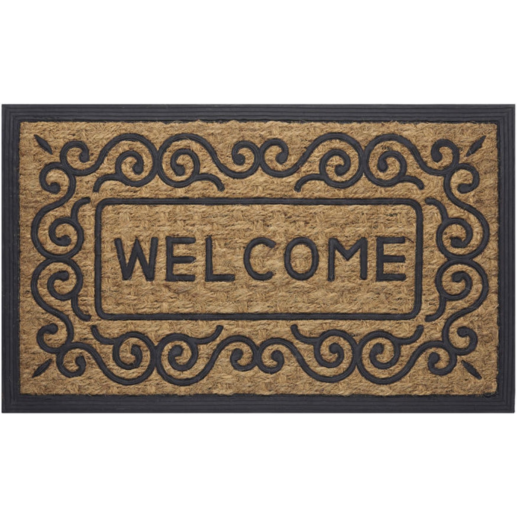 Coco Mat Daisy 18 inches x 30 inches, BROWN SWIRL, hi-res image number 0