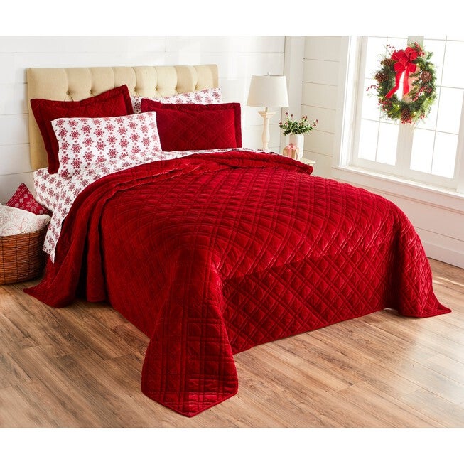 Velvet Diamond Quilted Set, , hi-res image number 0