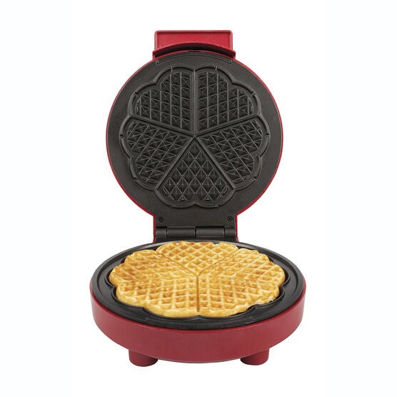 Kalorik HeartShaped Waffle Maker, Red Ellos