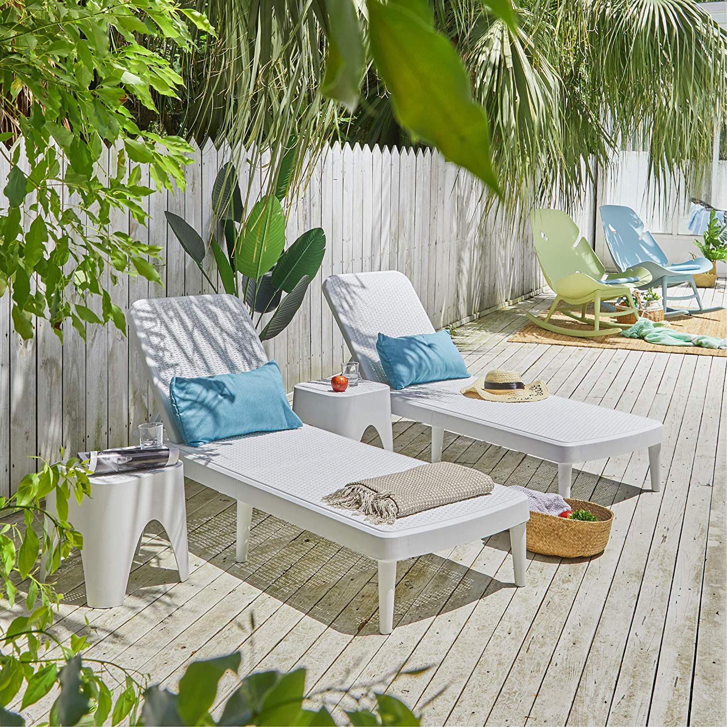 Tahiti Chaise Lounge, WHITE, hi-res image number 0