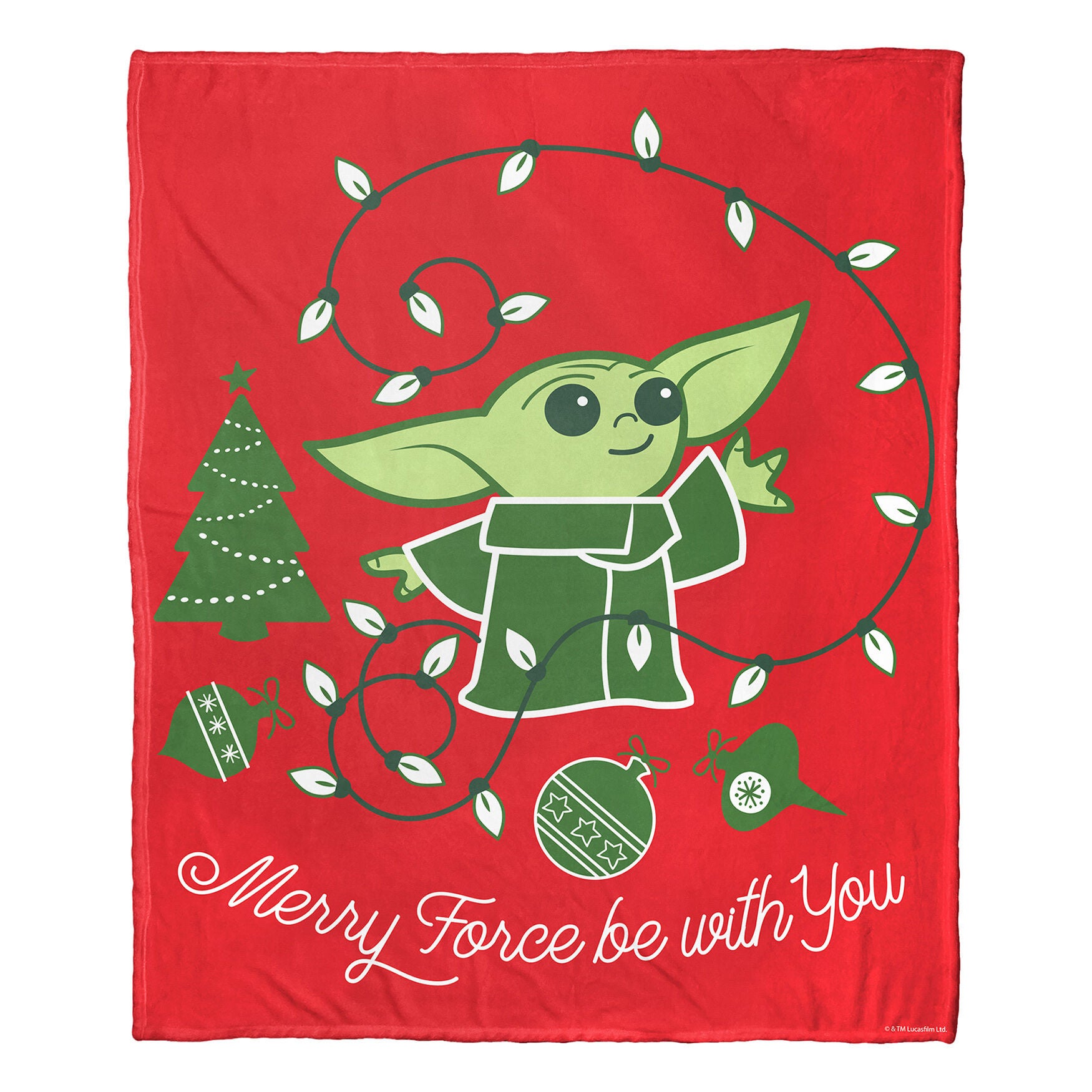 Star Wars: The Mandalorian Merry Force Silk Touch Throw Blanket, , on-hover image number 1