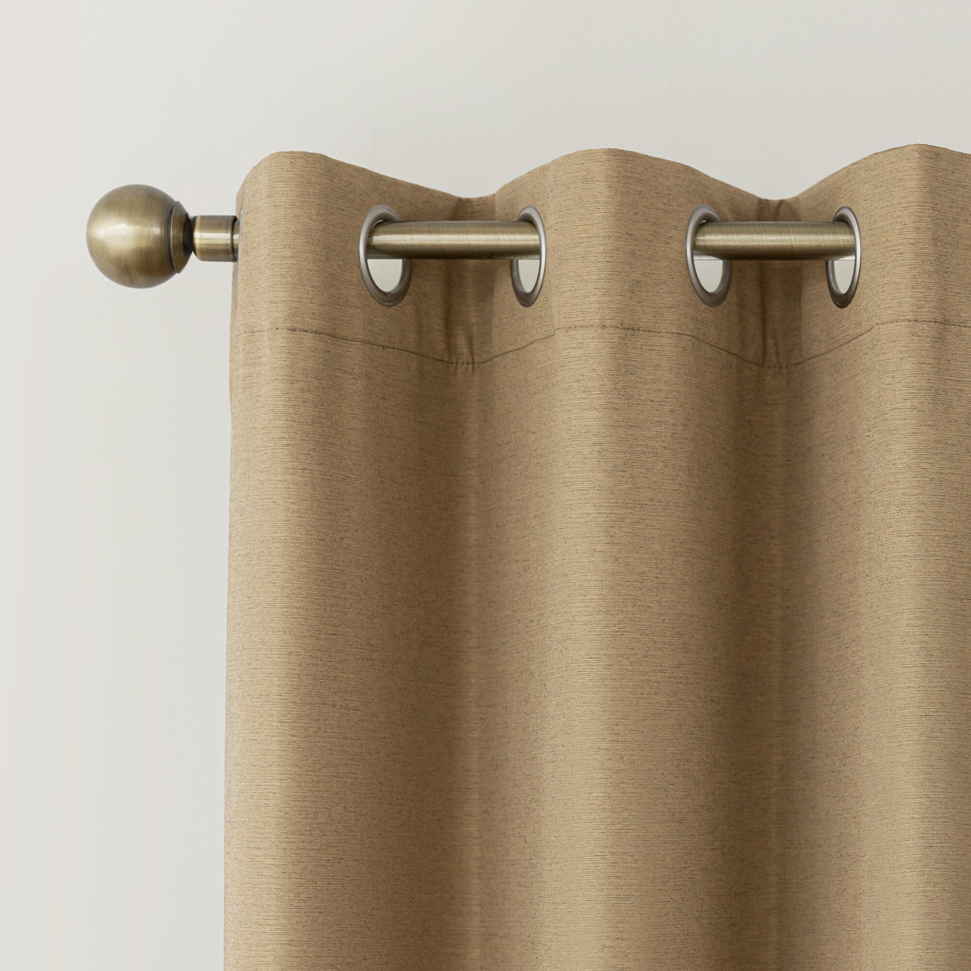 Brushed 100% Blackout Grommet Pair, TAUPE, alternate image number 2