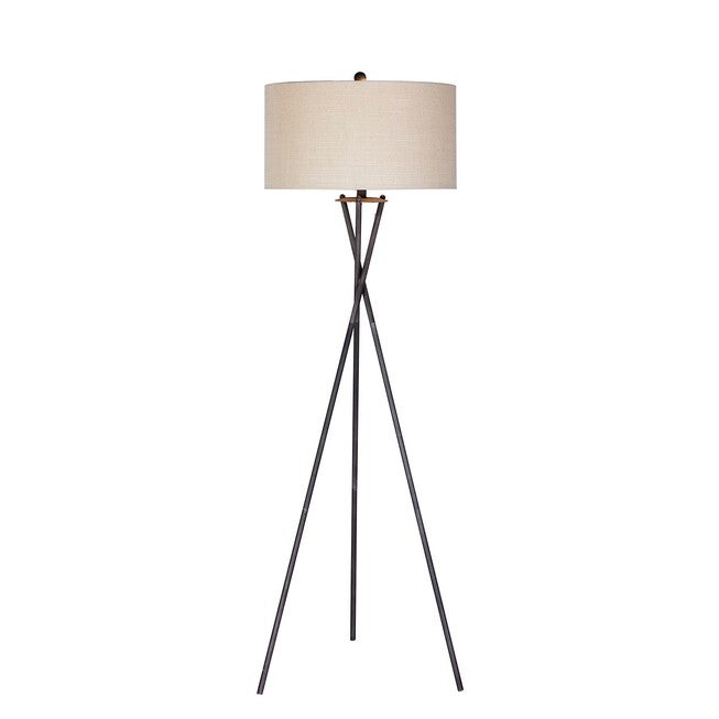 Rust Black 63.5 inches Metal Floor Lamp, BLACK, hi-res image number null