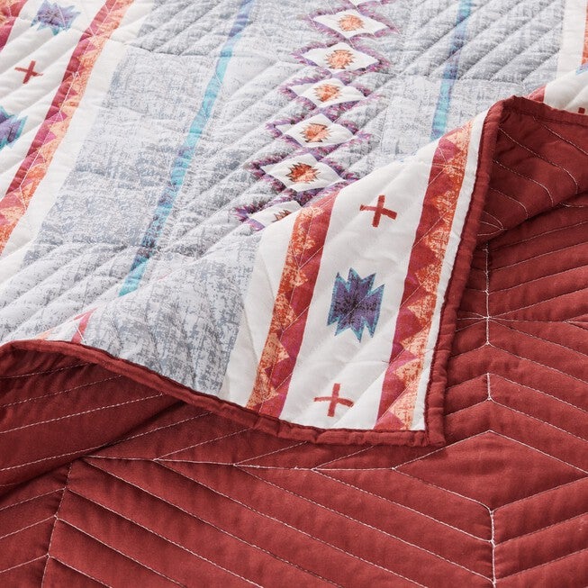 Kiva Western Boho Quilt And Pillow Sham Set, , alternate image number 3