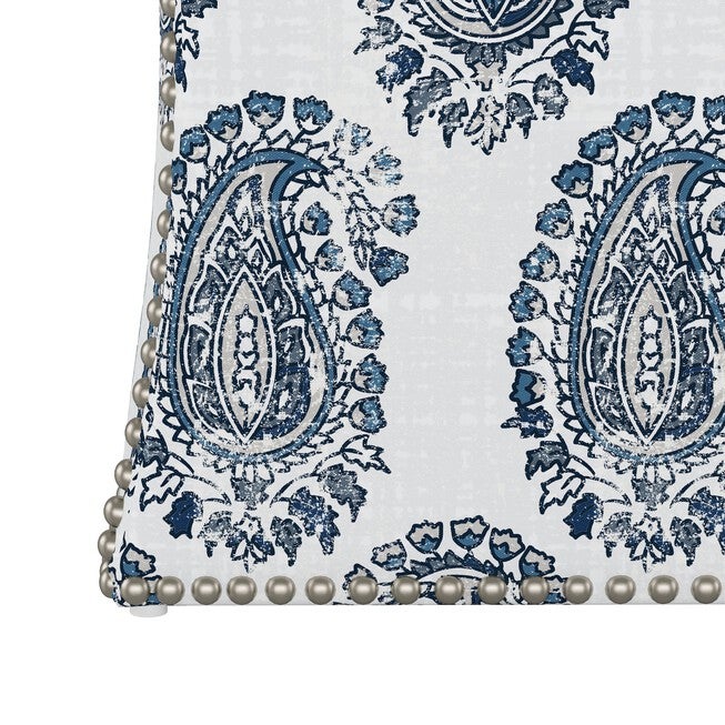 Block Paisley Nail Button Storage Ottoman, , alternate image number 3