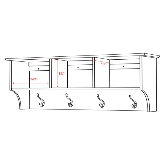 Entryway Cubbie Shelf, , alternate image number null