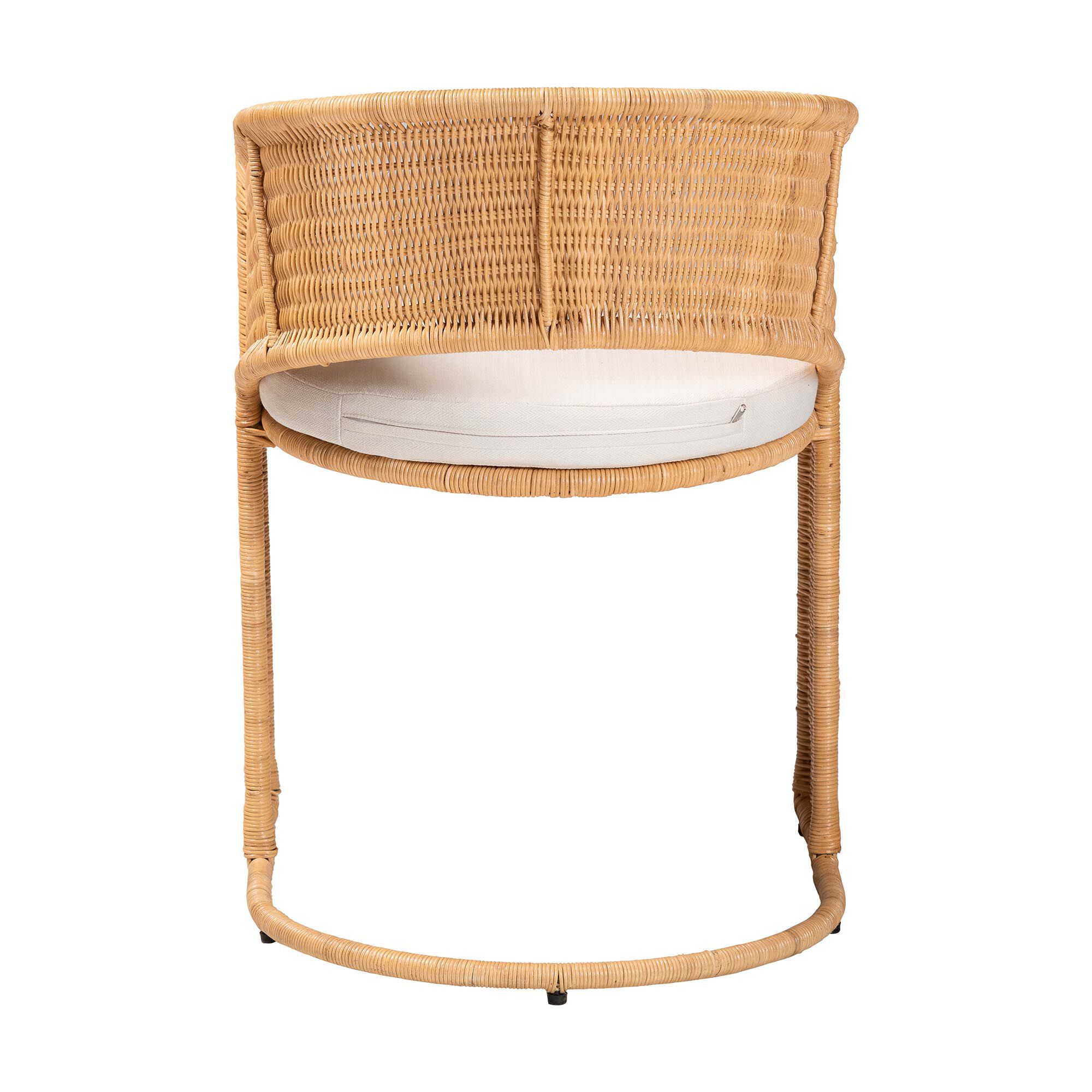 Palm Bohemian Light Honey Rattan Dining Chair, HONEY, alternate image number 4