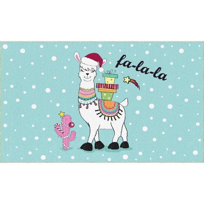 Fa La La Llama Multi Kitchen Rug, MULTI, hi-res image number 0