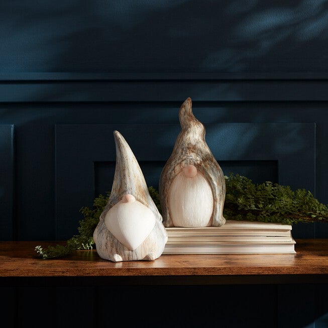 Gnome (Set of 2) 10.5 inchesH, 11 inchesH Terra Cotta, GREY/WHITE/BLUE, alternate image number 3