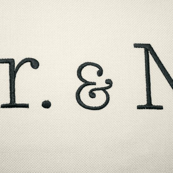 Celebrations ""Mr. & Mrs."" Embroidered Decorative Pillow , , alternate image number null