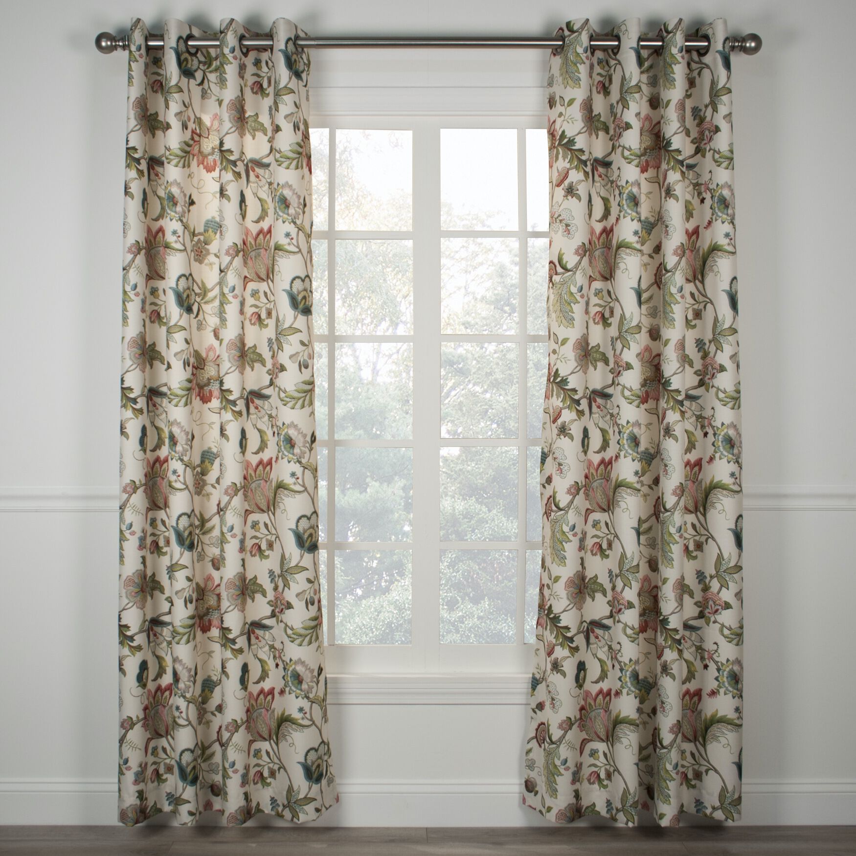 Brissac Lined Grommet Panel, RED, hi-res image number 0