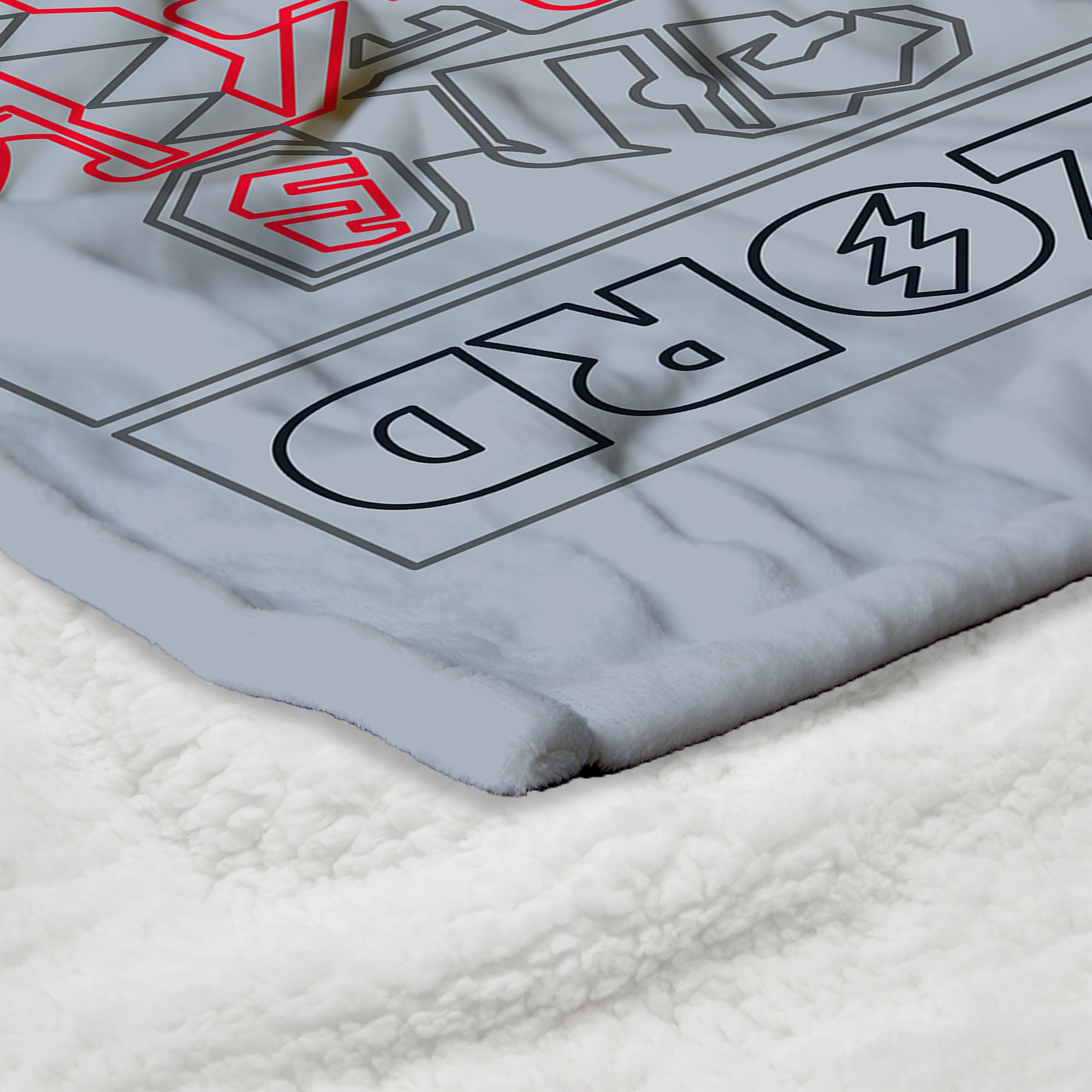 Hasbro Power Rangers Megazord Silk Touch Sherpa Throw Blanket 50X60 Inches, GRAY, alternate image number 4