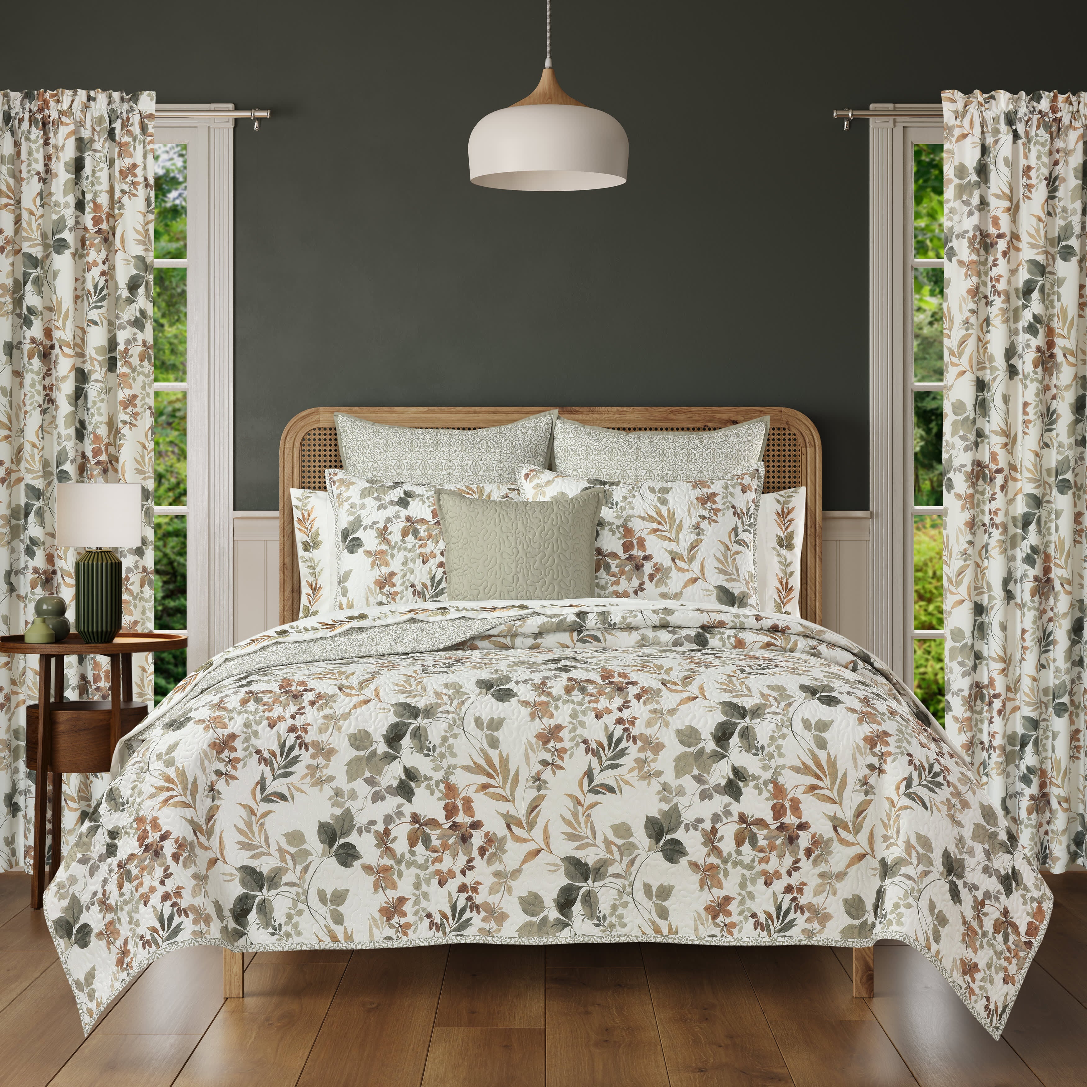Evergreen 3 Piece Quilt Set, SAGE, hi-res image number 0